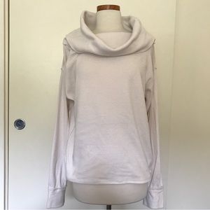 Free People We The Free Off White Cream Cowl Neck Sweater Size S